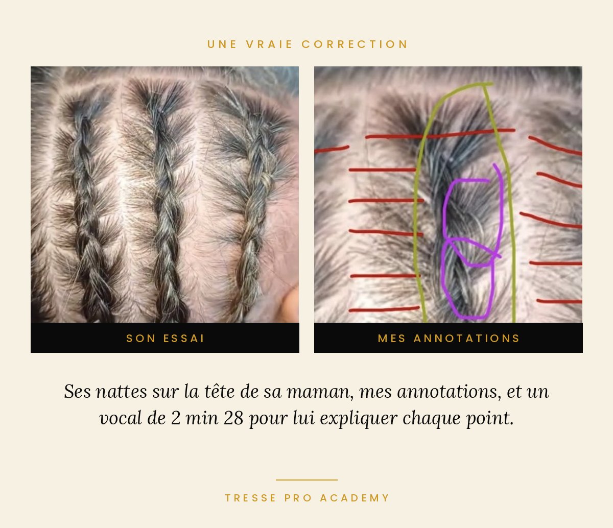 L'essai d'une élève et les annotations de correction d'Hélène